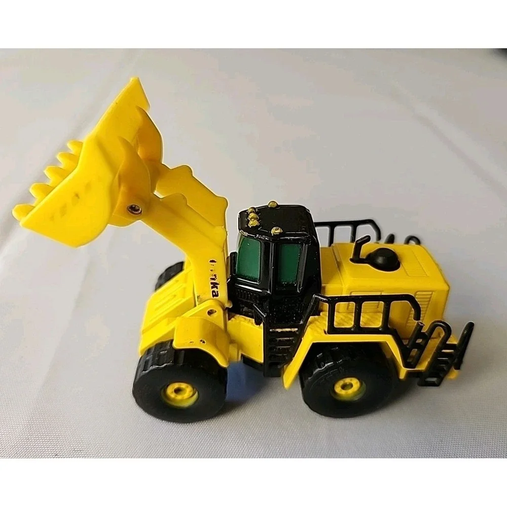 Vintage Lot 2 Tonka Trucks Die Cast & Plastic Mini Toy Front Loader & Dump Truck